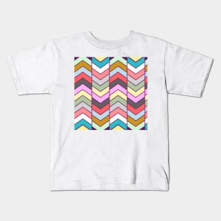 Zig Zag Chevron Abstract Pattern Kids T-Shirt